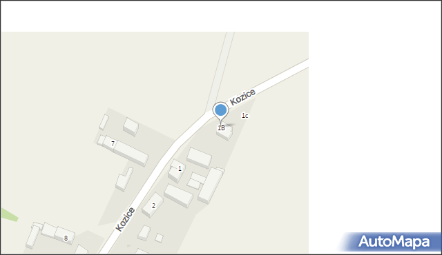 Kozice, Kozice, 1B, mapa Kozice