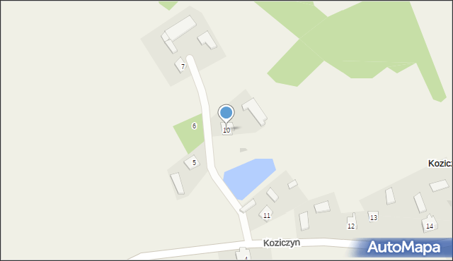 Koziczyn, Koziczyn, 10, mapa Koziczyn