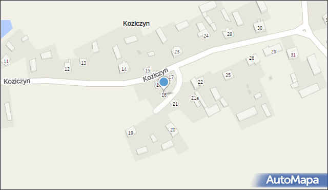 Koziczyn, Koziczyn, 18, mapa Koziczyn