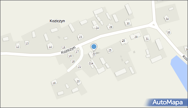 Koziczyn, Koziczyn, 22, mapa Koziczyn