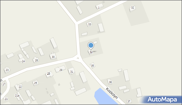 Koziczyn, Koziczyn, 34, mapa Koziczyn