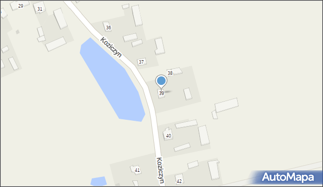 Koziczyn, Koziczyn, 39, mapa Koziczyn