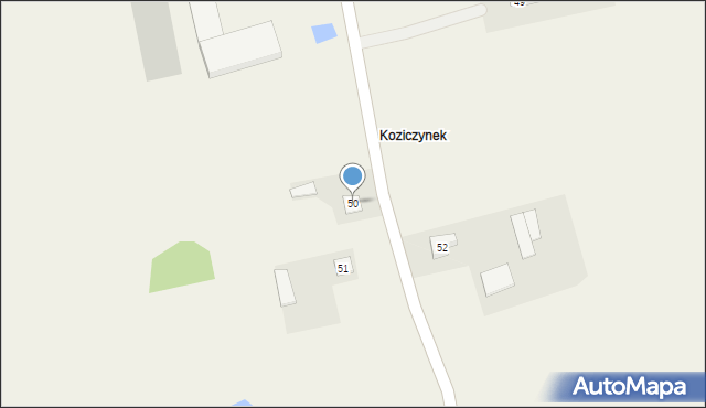 Koziczyn, Koziczyn, 50, mapa Koziczyn