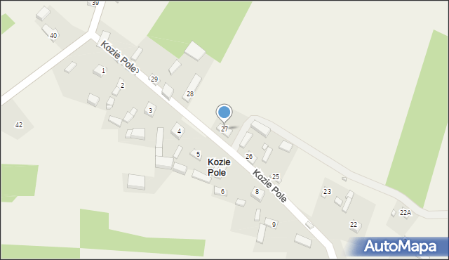 Kozie Pole, Kozie Pole, 27, mapa Kozie Pole