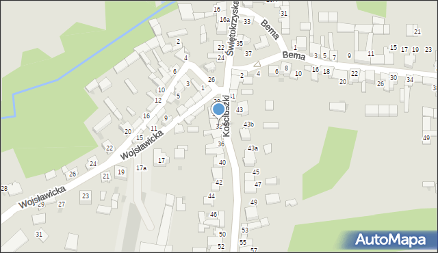 Koziegłowy, Kościuszki Tadeusza, gen., 32, mapa Koziegłowy
