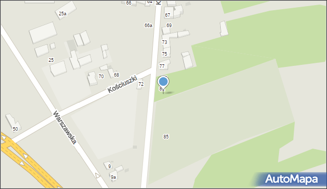 Koziegłowy, Kościuszki Tadeusza, gen., 83, mapa Koziegłowy