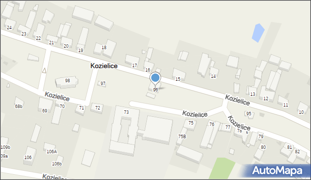 Kozielice, Kozielice, 96, mapa Kozielice