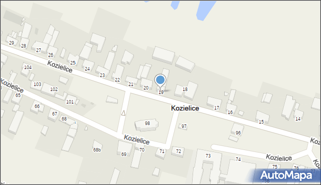 Kozielice, Kozielice, 19, mapa Kozielice