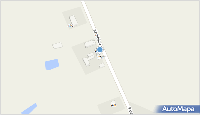 Kozielice, Kozielice, 47a, mapa Kozielice