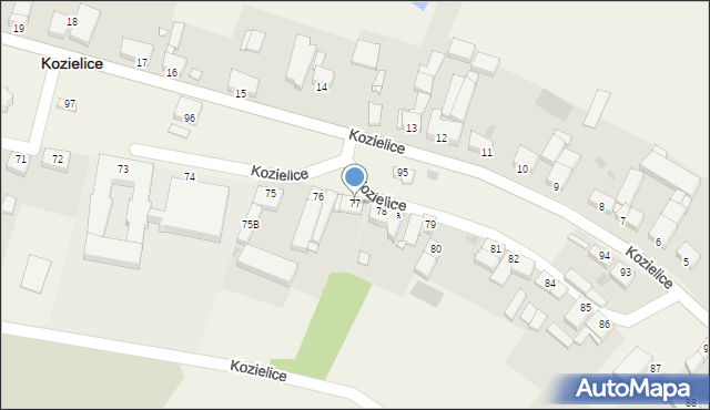 Kozielice, Kozielice, 77, mapa Kozielice