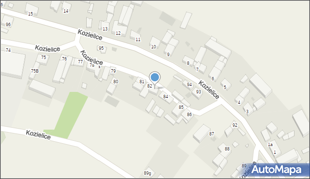 Kozielice, Kozielice, 83, mapa Kozielice