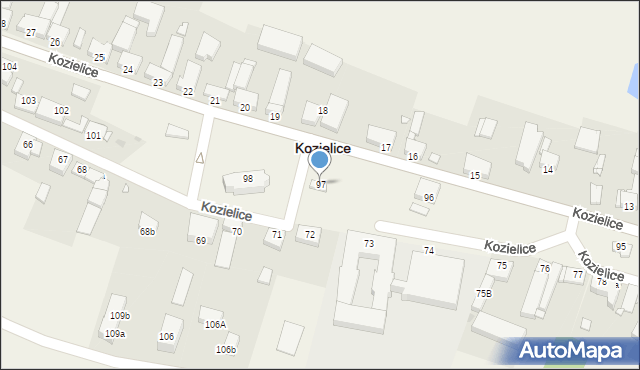 Kozielice, Kozielice, 97, mapa Kozielice