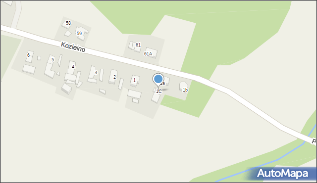Kozielno, Kozielno, 1C, mapa Kozielno