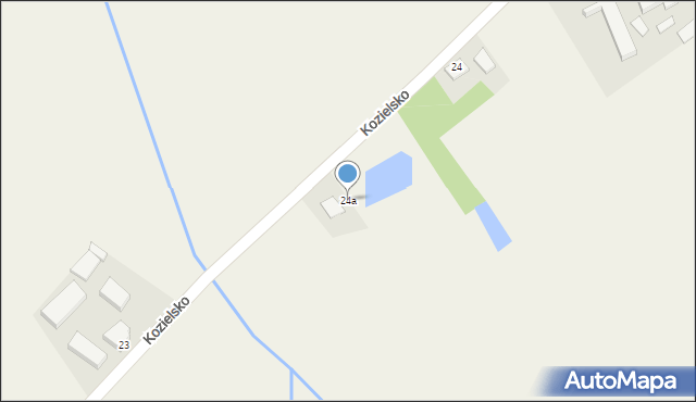 Kozielsko, Kozielsko, 24a, mapa Kozielsko