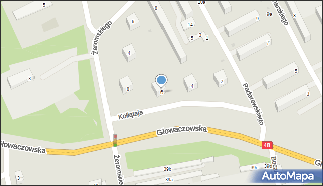 Kozienice, Kołłątaja Hugo, 6, mapa Kozienice