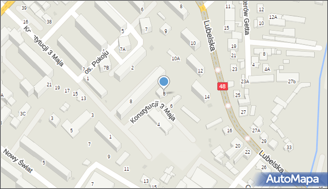 Kozienice, Konstytucji 3 Maja, 8, mapa Kozienice