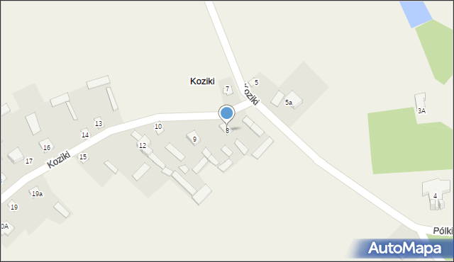 Koziki, Koziki, 8, mapa Koziki