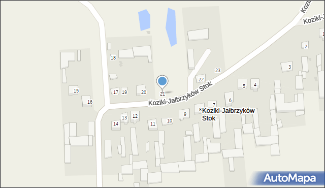 Koziki-Jałbrzyków Stok, Koziki-Jałbrzyków Stok, 21, mapa Koziki-Jałbrzyków Stok