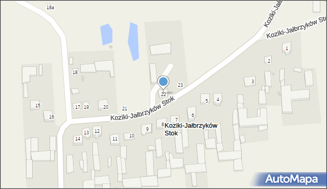 Koziki-Jałbrzyków Stok, Koziki-Jałbrzyków Stok, 22, mapa Koziki-Jałbrzyków Stok