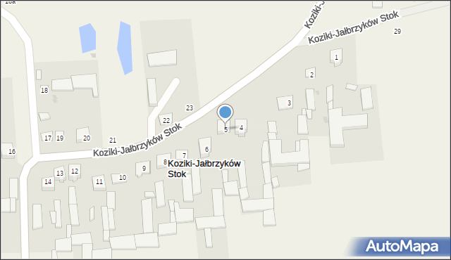 Koziki-Jałbrzyków Stok, Koziki-Jałbrzyków Stok, 5, mapa Koziki-Jałbrzyków Stok