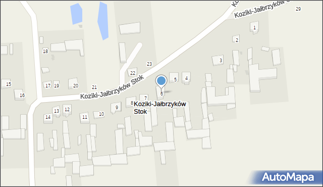 Koziki-Jałbrzyków Stok, Koziki-Jałbrzyków Stok, 6, mapa Koziki-Jałbrzyków Stok