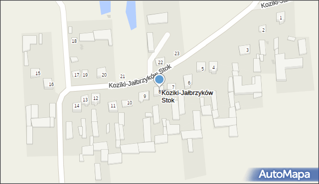 Koziki-Jałbrzyków Stok, Koziki-Jałbrzyków Stok, 8, mapa Koziki-Jałbrzyków Stok