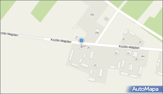 Koziki-Majdan, Koziki-Majdan, 26, mapa Koziki-Majdan