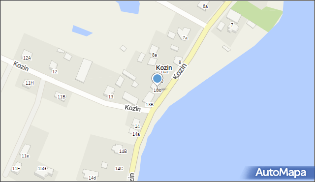 Kozin, Kozin, 10b, mapa Kozin