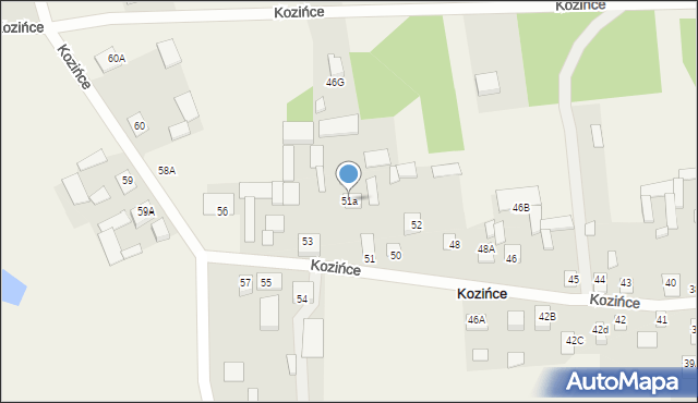 Kozińce, Kozińce, 51a, mapa Kozińce