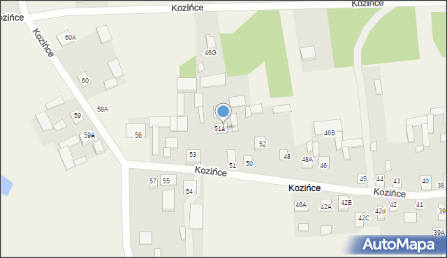 Kozińce, Kozińce, 53A, mapa Kozińce