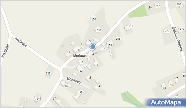 Koziniec, Koziniec, 4, mapa Koziniec