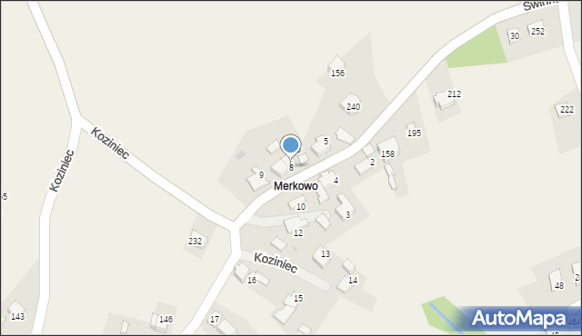 Koziniec, Koziniec, 8, mapa Koziniec