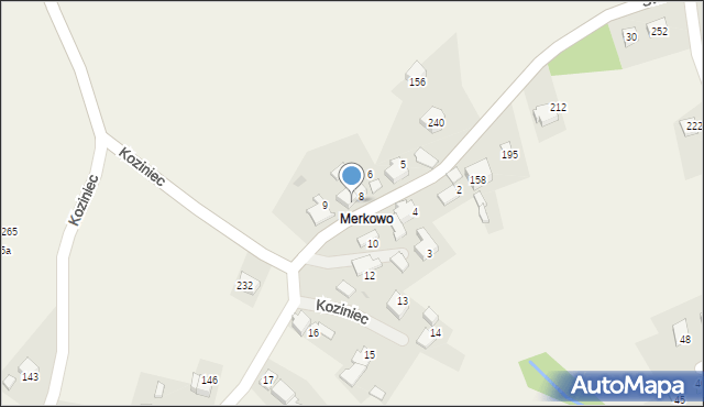 Koziniec, Koziniec, 8a, mapa Koziniec
