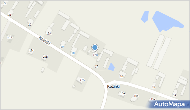 Kozinki, Kozinki, 17B, mapa Kozinki