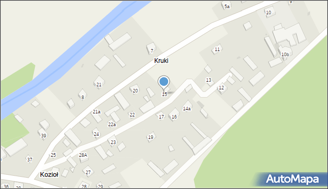 Kozioł, Kozioł, 15, mapa Kozioł