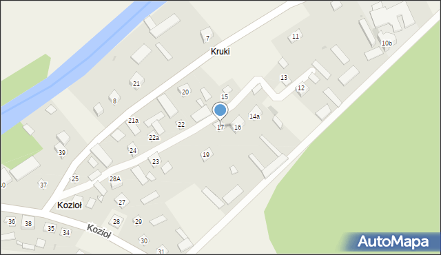 Kozioł, Kozioł, 17, mapa Kozioł