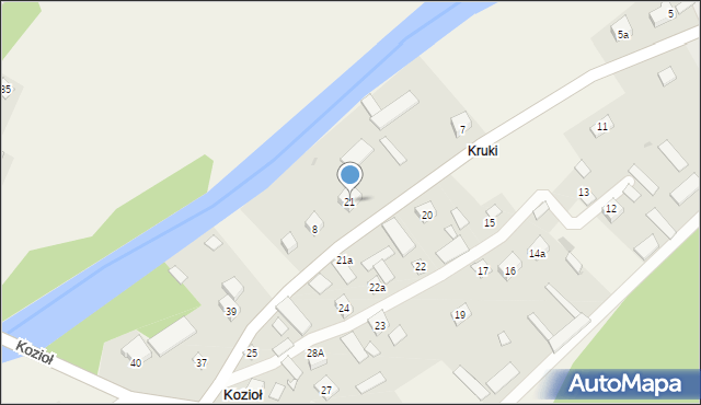 Kozioł, Kozioł, 21, mapa Kozioł