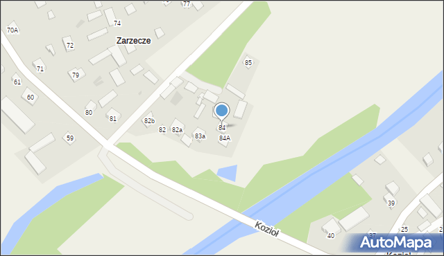 Kozioł, Kozioł, 84, mapa Kozioł