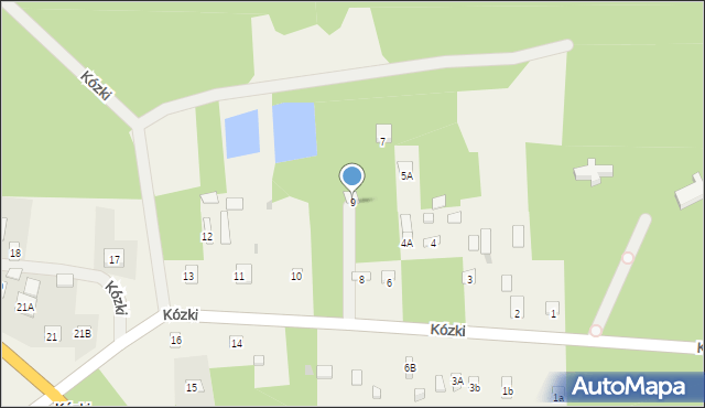 Kózki, Kózki, 9, mapa Kózki