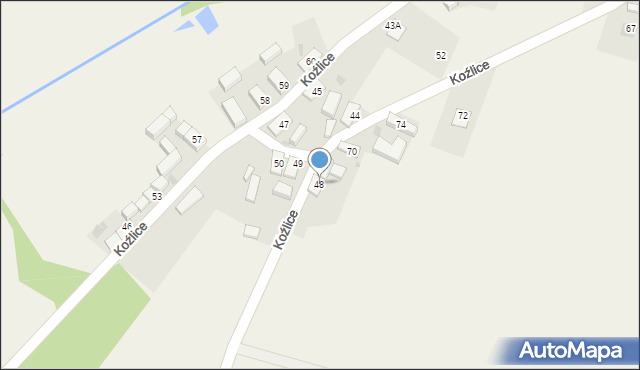 Koźlice, Koźlice, 48, mapa Koźlice