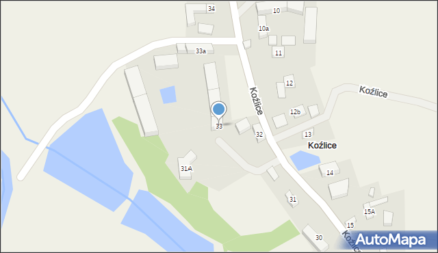 Koźlice, Koźlice, 33, mapa Koźlice