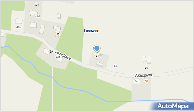 Koźlice, Koźlice, 43, mapa Koźlice