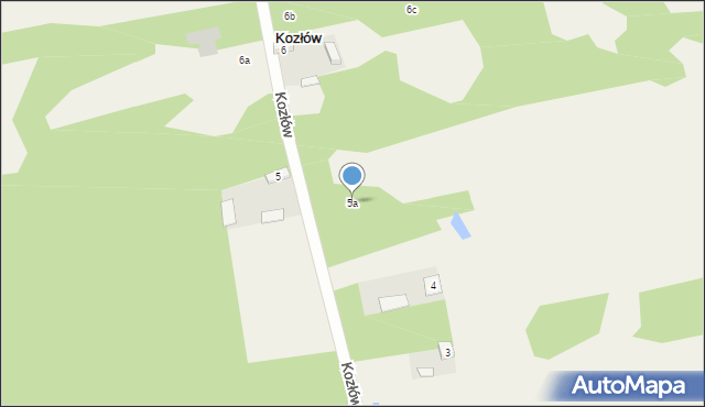 Kozłów, Kozłów, 5a, mapa Kozłów