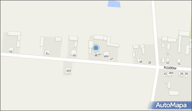 Kozłów, Kozłów, 48, mapa Kozłów