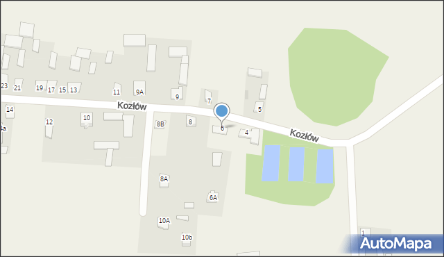Kozłów, Kozłów, 6, mapa Kozłów