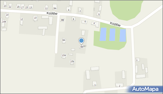 Kozłów, Kozłów, 6A, mapa Kozłów