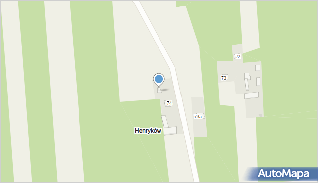 Kozłów, Kozłów, 74a, mapa Kozłów