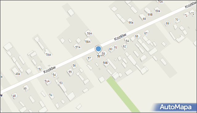 Kozłów, Kozłów, 58, mapa Kozłów