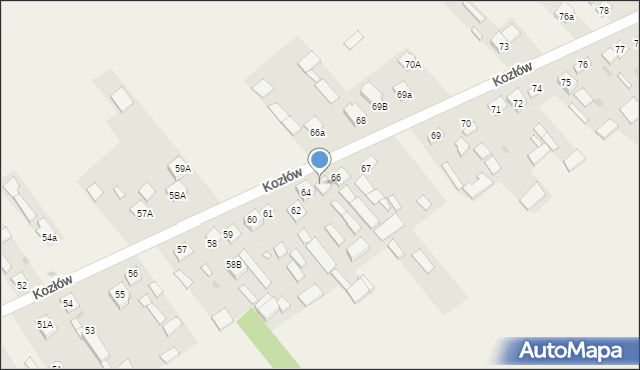 Kozłów, Kozłów, 65, mapa Kozłów