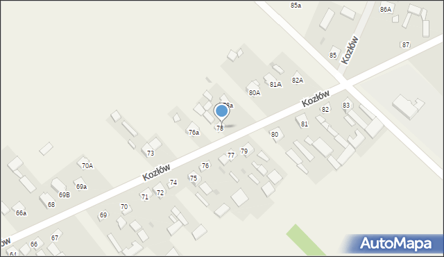 Kozłów, Kozłów, 78, mapa Kozłów